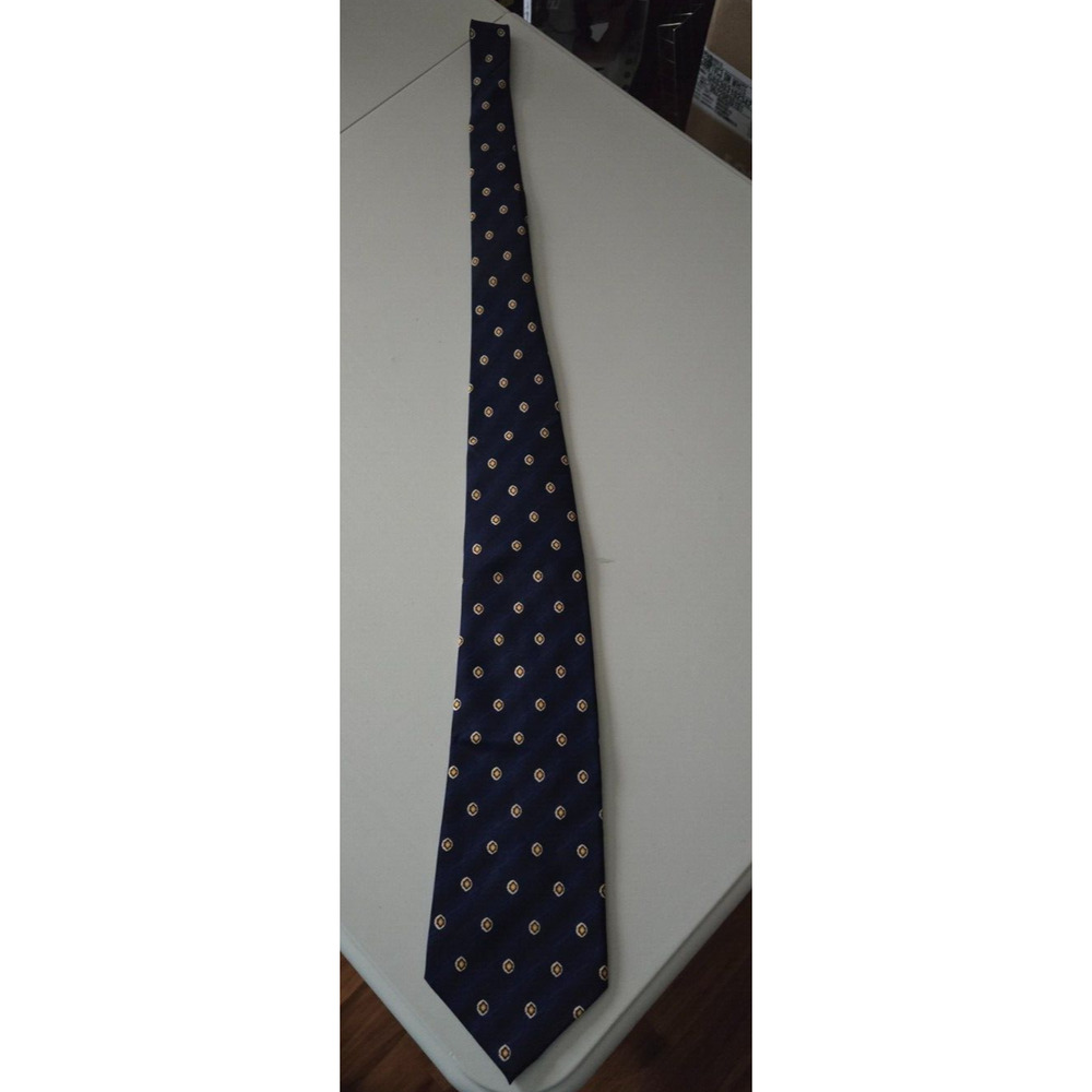 Clericci Men's Neck Tie Blue Dot Pattern Classic Width